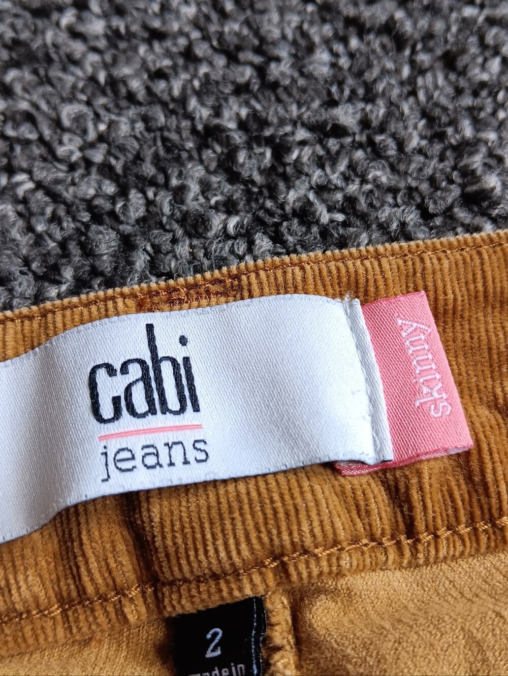 Cabi Autumn Ochre Corduroy Skinny Pants Jeans Womens Size 2, Brown Fall - Picture 10 of 11